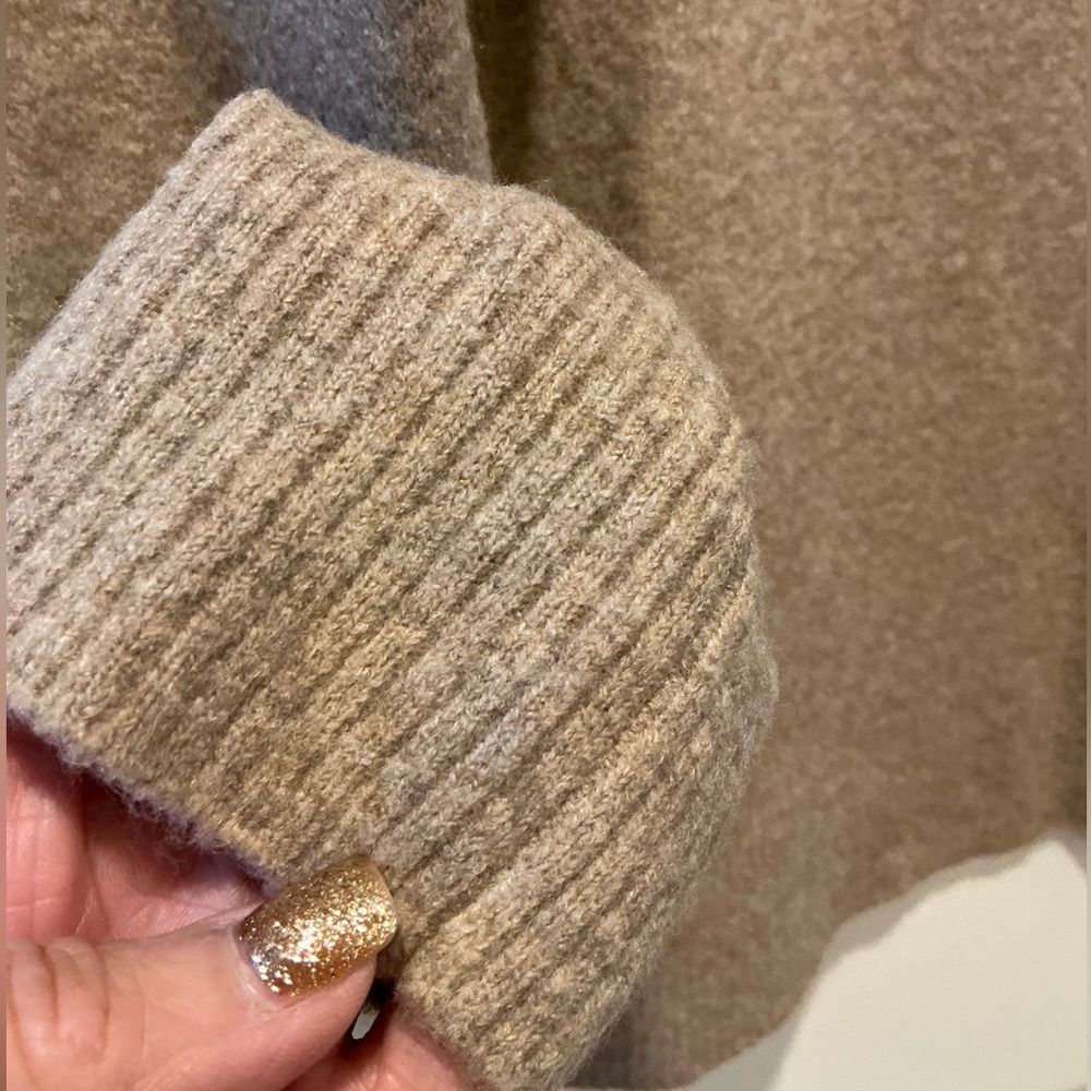 J. Crew Factory Preppy Wool Blend Pullover Sweater Neutral Fawn Career SZ Medium - Picture 7 of 13